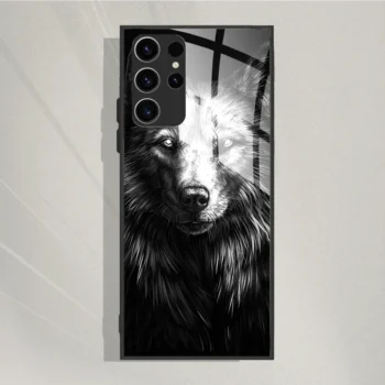 Marble,Wolf Glass Cases For Samsung - Image 2